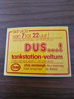 5743 Vintage Esso Sticker - Tankstation Veltum, Ophalen of Verzenden, Gebruikt