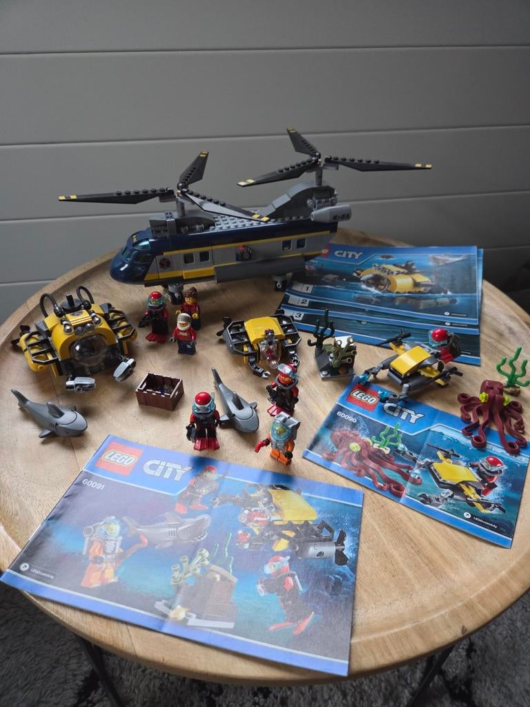 Lego City 3x Deep Sea Explorers, 60090, 60091 en 60093, Ophalen of Verzenden, Zo goed als nieuw, Complete set, Lego