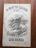 La mort du clairon - Villemer&Delormel/Lud.Benza, Muziek en Instrumenten, Bladmuziek, Verzenden, Gebruikt, Artiest of Componist