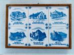 Houten wandbord, delfsblauwe hollandse   boerderijen vintage, Antiek en Kunst, Antiek | Wandborden en Tegels, Ophalen of Verzenden