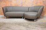 NIEUW beklede grijze leren Leolux Pupilla design hoekbank, Huis en Inrichting, 250 tot 300 cm, Leolux, Leolux, Design