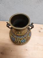Cloisonné vaas Brons China 24cm, Ophalen of Verzenden