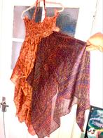 100 % zijde Bohemian hippie jurk 🌸, Kleding | Dames, Jurken, Maat 38/40 (M), Vintage, Ophalen of Verzenden, Onder de knie