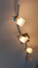 PLAFONDLAMP RVS, Ophalen of Verzenden, Zo goed als nieuw, Metaal of Aluminium, Plafondspot of Wandspot