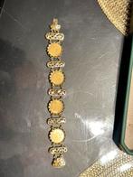 Gouden Armband 18K met 10 Franken Munten, Sieraden, Tassen en Uiterlijk, Armbanden, Ophalen of Verzenden, Nieuw, Goud, Met bedels of kralen