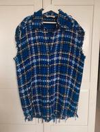 Zara donkerblauwe bouclé gilet gestreept - Maat XL, Ophalen of Verzenden, Zo goed als nieuw, Maat 46/48 (XL) of groter, Blauw