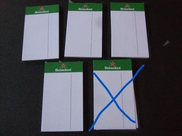 Heineken notepads / notitieboekje (nr.2) 4 stuks beschikbaar voor biedingen