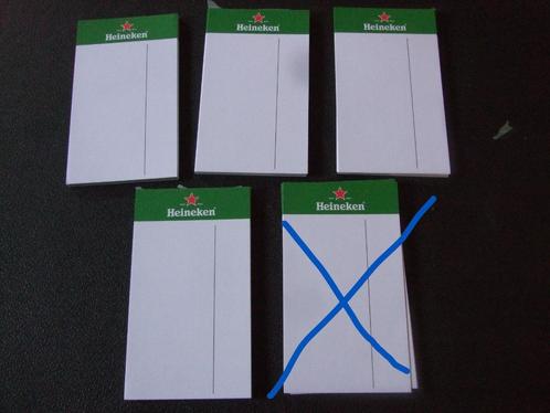 Heineken notepads / notitieboekje (nr.2) 4 stuks, Verzamelen, Biermerken, Nieuw, Overige typen, Heineken, Ophalen of Verzenden
