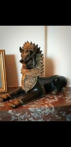 Bronzen keizerlijke tempelleeuw, Singha of foo dog,, Antiek en Kunst, Ophalen of Verzenden