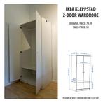 IKEA Kleppstad 2-deurs kast, Huis en Inrichting, Kasten | Kledingkasten, Ophalen, Overige materialen, 50 tot 100 cm, Zo goed als nieuw