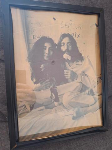 John Lennon & Yoko Ono Foto in Lijst beschikbaar voor biedingen