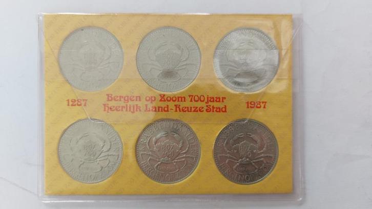 Set van zes herdenkingsmunten: krabbendaalders, Postzegels en Munten, Munten | Nederland, Setje, Overige waardes, Koningin Beatrix