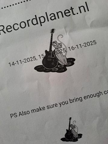 Weekend kaartje platen beurs den Bosch record planet  beschikbaar voor biedingen