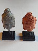 keramisch boedha hoofdje op houten sokkel / Fennicole Min., Nieuw, Decoratie, Ophalen of Verzenden