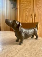 Vintage / antiek  teckel / jachthond, Verzamelen, Beelden en Beeldjes, Ophalen, Zo goed als nieuw, Dier