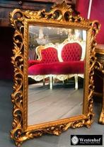 Franse antieke spiegel - wandspiegel - barok lijst goud, Ophalen of Verzenden, Rechthoekig, 50 tot 100 cm, Minder dan 100 cm