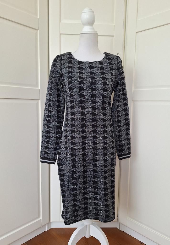 Geisha nieuwe zwarte pied a poule jurk S 36 (valt als M), Kleding | Dames, Jurken, Nieuw, Maat 36 (S), Zwart, Boven de knie, Ophalen of Verzenden