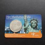 5 euro in coincard Het Manhattan vijfje UNC, Ophalen of Verzenden, Koningin Beatrix, Euro's