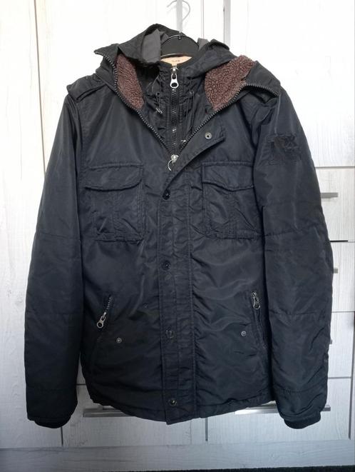 No Excess warme winterjas zwart met capuchon maat S b-keus, Kleding | Heren, Jassen | Winter, Gedragen, Maat 46 (S) of kleiner