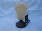 Glazen tafellamp met kelk glas, Ophalen of Verzenden, Zo goed als nieuw, Glas, Minder dan 50 cm