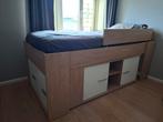 Halfhoogslaper met kasten - Eenpersoonsbed - tienerbed, Ophalen, Gebruikt, 90 cm, Eenpersoons