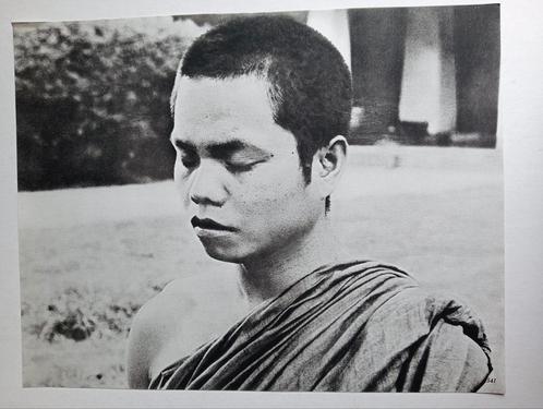 Fotogravure Boeddhistische Monnik - Jaren '60/'70, Verzamelen, Foto's en Prenten, Ophalen of Verzenden