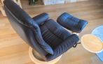 Stressless relaxstoel met hocker rundleer. Vrijwel nieuw!, Ophalen, Minder dan 75 cm, Design, Leer