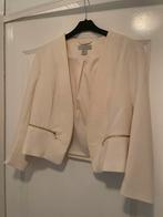 Crème H&M Jasje/blazer met Gouden Details, Beige, Maat 42/44 (L), Ophalen of Verzenden, Zo goed als nieuw