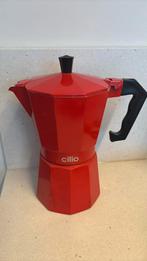 Cillio Percolator rood, Witgoed en Apparatuur, Koffiezetapparaten, Espresso apparaat, Gemalen koffie, Ophalen of Verzenden, Zo goed als nieuw