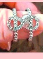 Zilveren ring Infiniti Swarovski maat 19, Sieraden, Tassen en Uiterlijk, Ringen, Verzenden, Nieuw, Zilver, Zilver