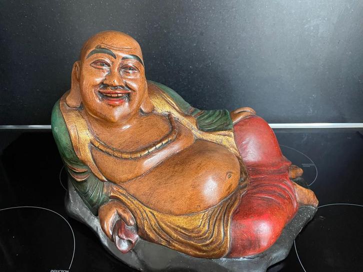 Liggende Boeddha Beeld - Houtsnijwerk, Antiek en Kunst, Kunst | Beelden en Houtsnijwerken, Ophalen of Verzenden