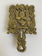 antieke messing treef of onderzetter voor strijkbout, Ophalen of Verzenden, Koper