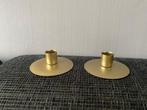 Kaarsenhouder goudkleur 2 stuks, Ophalen of Verzenden, Zo goed als nieuw