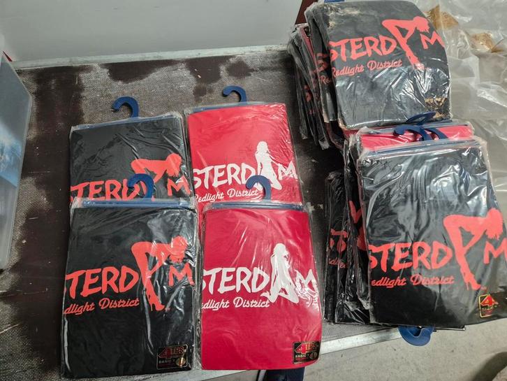 Partij Amsterdam Redlight District Shirts - Vintage Stijl, Kleding | Heren, T-shirts, Nieuw, Maat 52/54 (L), Zwart, Ophalen of Verzenden