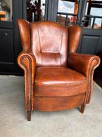 Schapenleren Vintage Herenfauteuil Merk Joris, Gebruikt, Joris, Landelijk Chique, 50 tot 75 cm
