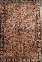 Authentiek Sarouk tapijt | Handgeknoopt & vintage, Gebruikt, 100 tot 150 cm, Klassiek, Bruin