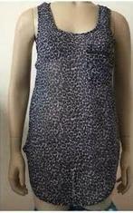 Nieuw top chiffon cheetah panter print blauw zwart wit 38 M, Maat 38/40 (M), Blauw, Nieuw, Ophalen of Verzenden