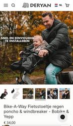 Deryan Bike-a-way voetenzak + poncho, Fietsen en Brommers, Fietsaccessoires | Fietsstoeltjes, Ophalen of Verzenden, Zo goed als nieuw