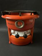 2-Pits Rood Gevlamd Beccon Petroleumstel, Antiek en Kunst, Antiek | Emaille, Ophalen of Verzenden