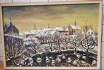Maastricht. Impressionistich winters stadsgezicht. Sign., Antiek en Kunst, Ophalen