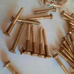 25 st Messing houtschroeven LENSKOP afwerking 3,5 X 16 mm, Verzenden, Nieuw