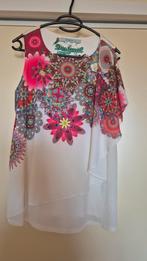 Desigual Top met Bloemenprint - Maat M, Maat 38/40 (M), Overige kleuren, Ophalen of Verzenden, Zo goed als nieuw