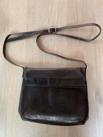 Bosboom Leren Crossbody Tas - Donkerbruin beschikbaar voor biedingen