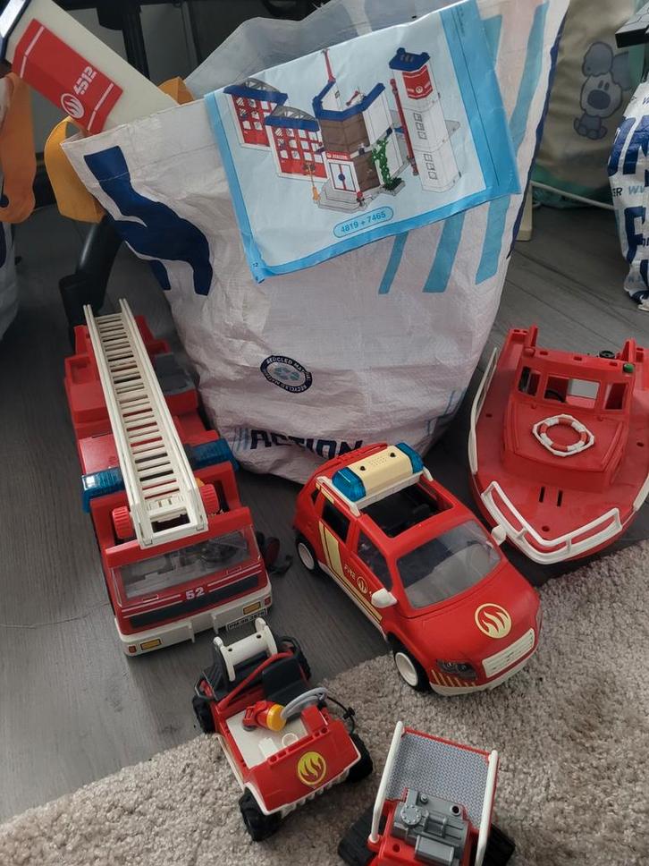 Playmobil Brandweer Set 4819, 9463, 3128, 71375, Kinderen en Baby's, Speelgoed | Playmobil, Gebruikt, Complete set, Ophalen