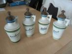 4 kruidenkannetjes, Huis en Inrichting, Keuken | Servies, Ophalen of Verzenden, Gebruikt, Overige stijlen, Overige typen