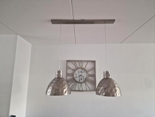 Sjieke zilveren eethoeklamp – topstaat!, Huis en Inrichting, Lampen | Plafondlampen, Zo goed als nieuw, Ophalen of Verzenden