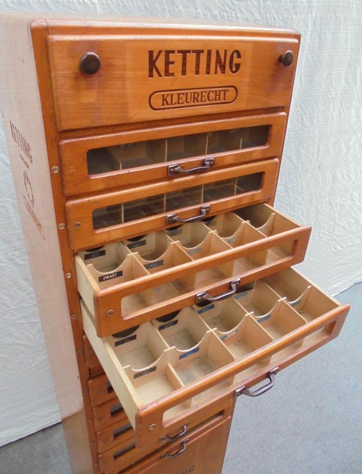 fourniturenkast ladekast garenkast winkelkast, Antiek en Kunst, Curiosa en Brocante, Ophalen of Verzenden