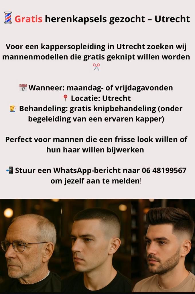 GRATIS knipbeurt gezocht? – Modellen gezocht!, Diensten en Vakmensen, Kappers en Thuiskappers