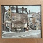 Oude Stad - Aquarel, Ophalen of Verzenden