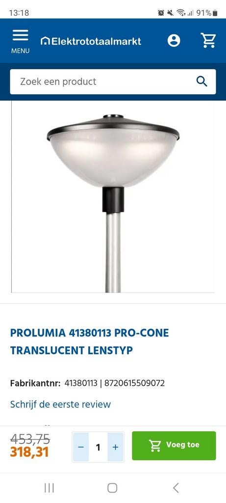 Prolumia Straat/Tuin Verlichting - Nieuw in doos!, Tuin en Terras, Kunststof, Overige typen, Nieuw, Ophalen of Verzenden